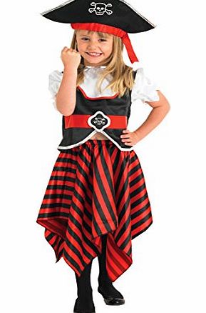 Rubies Masquerade UK Rubies Kids Pirate Girl Costume Medium 5-6 YEARS