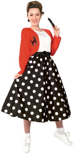 Rubies Polka Dot Rocker Fancy Dress Costume for Adult