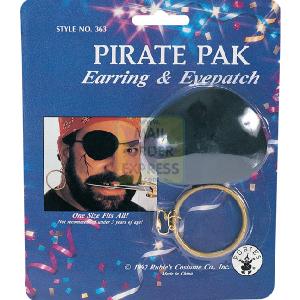 Rubies Pirate Earring and Eyepatch
