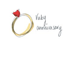 ruby Anniversary Ring Card