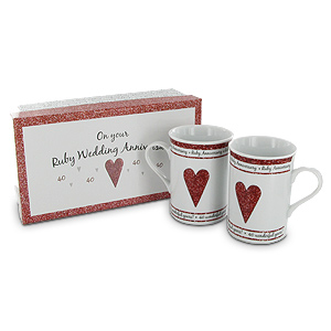 Ruby Wedding Anniversary Mugs