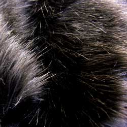 rucomfy Black Longhair Small Didibag Small faux fur bean