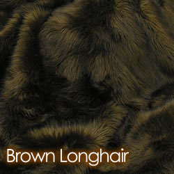 Brown long Haired Faux Fur Cushion