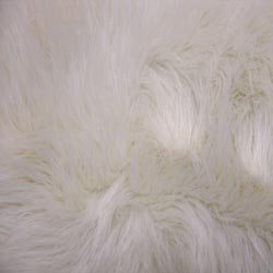 rucomfy Cream Longhair Teenbean Large faux fur beanbag