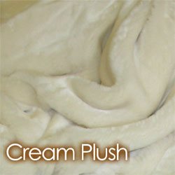 Cream Plush Faux Fur Cushion