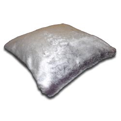 rucomfy damson patterned faux fur cushion