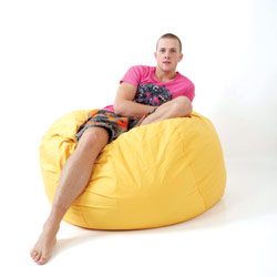 rucomfy Foam Filled Double Bean Bag Cotton Drill