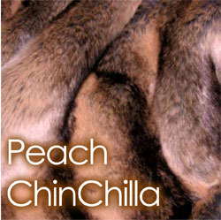 Peach Chinchilla Faux Fur Cushion