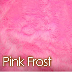 rucomfy Pink Frost Faux Fur Cushion