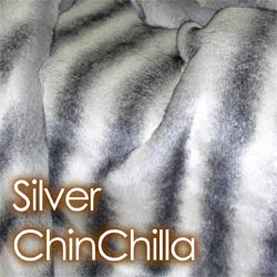 Silver Chinchilla Faux Fur Cushion