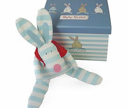 Rufus Rabbit Sensory Soft Toy In a Box - Blue
