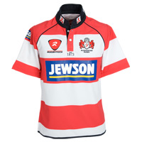Rugbytech Gloucester Home Playing Rugby Shirt - Red/White.