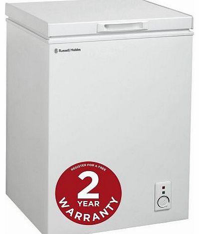 Russell Hobbs RHCF103 100L White Chest Freezer - Free 2 Year Warranty*