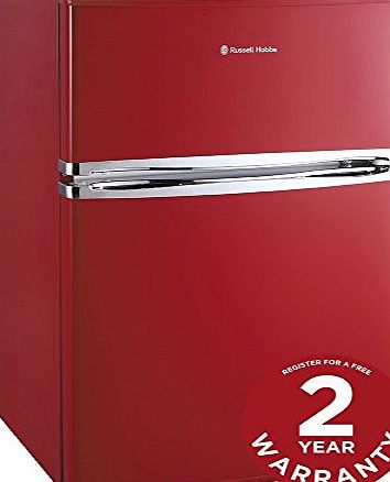 Russell Hobbs RHUCFF50R 50cm Red Under Counter Fridge Freezer - 2 Year Manufacturer Warranty