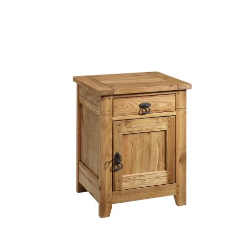 Rustic Oak Bedroom Furniture Rustic Oak Bedside Cabinet - Right Hinged