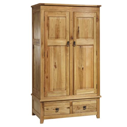Rustic Oak Bedroom Range Rustic Oak Double Wardrobe