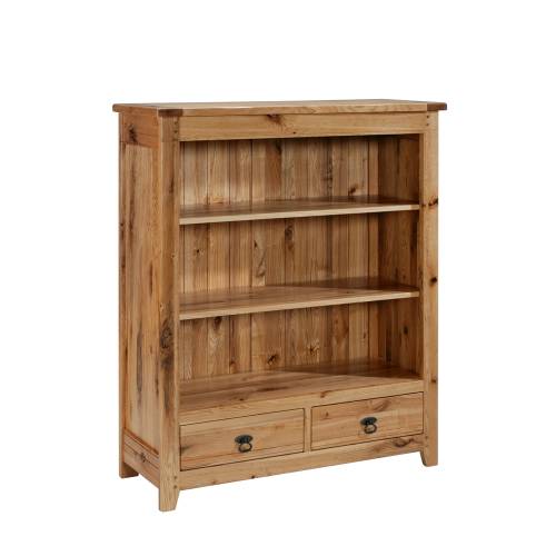 Rustic Oak Low Bookcase