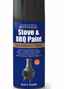 Rustoleum 400ml Stove amp; BBQ Paint Black