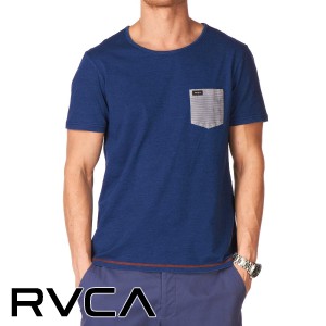 T-Shirts - RVCA Joey T-Shirt - Denim Blue