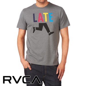 T-Shirts - RVCA Late T-Shirt - Grey Noise