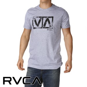 T-Shirts - RVCA VA Stencil T-Shirt - Grey