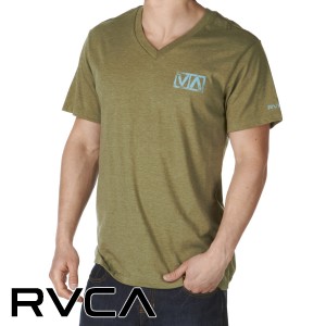 T-Shirts - RVCA VA Stencil V-Neck T-Shirt -