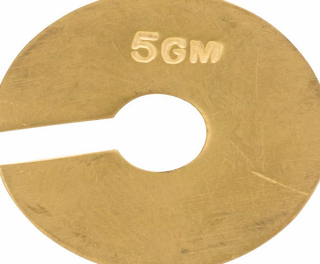 RVFM Brass Plated Slotted Masses 10g P10185/2