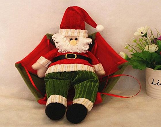 Ryask TM) 12pcs Artificial Christmas Decoration Supplies Santa Claus Ornaments Parachute snowmen hanging for new year