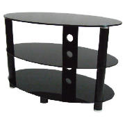 Universal 3 Tier Oval Stand with Black Glass