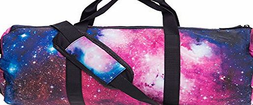 S Sports bag MaxSun Design Lightweight Folding Nylon Holdall Gym Sports Bag , Water-Resistant - Galaxy Pink