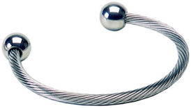 Sabona Steel Twist Duet/Silver Bracelet