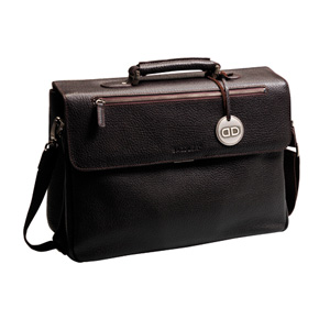 Saddler Chocolate Brown Leather Briefcase