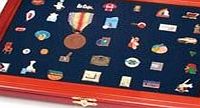 Safe Wooden Display Case for Medals, Pins and Decorations