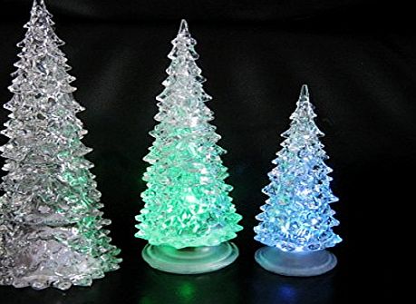 safeinu Color Changing Icy Crystal LED Christmas Tree Decoration Night Light Lamp