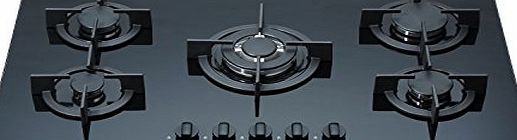 Saga Elegans X951-B 90cm 5 Burner Built-in Gas on Glass Hob