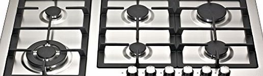 Saga  Attic CI961 90cm Built-in Stainless Steel 6 Burner Gas Hob