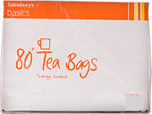 Sainsburys Basics Tea Bags (80 per pack - 250g)