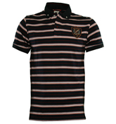438 Navy Stripe Polo Shirt