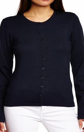 Saint Tropez Womens Long Sleeve Round Neck Cardigan, Blue Dawn, (Manufacturer Size:Medium), 12