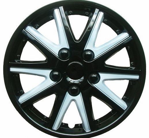 13-inch Asteriod Wheel Trims - Black/ Silver