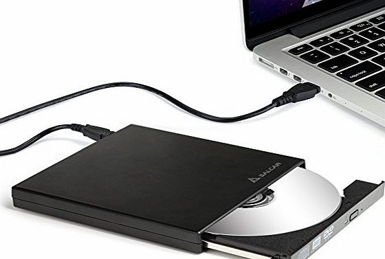Salcar Portable DVD Combo Drive USB 2.0 Slim DVD Read CD R CD RW Burner Notebook Universal DVD SuperDrive for Windows amp; Mac OS system for iMac Macbook (Pro) Lenovo Dell Acer Asus Sony - Black