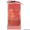 Dark Red Pillar Candle With Glitter and