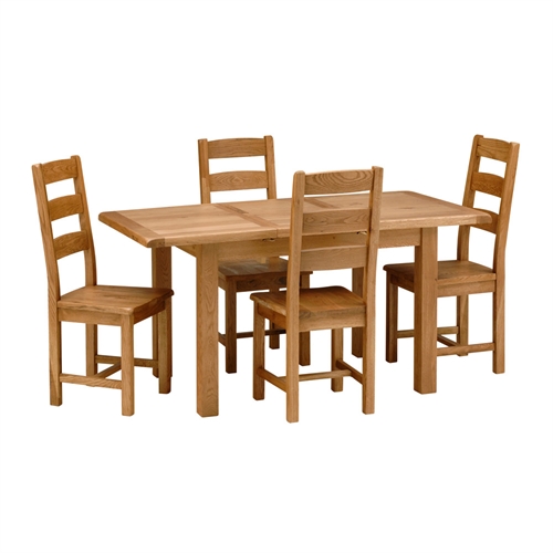 120-165cm Ext. Dining Set with 4