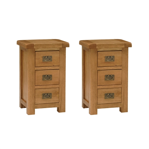 Salisbury Oak Set of 2 Small Bedside Tables