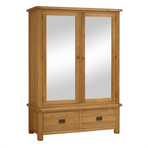 Salisbury Oak Wide Mirror Wardrobe 596.224