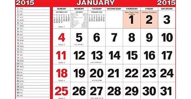 Salmon Boldtype Calendar 2015