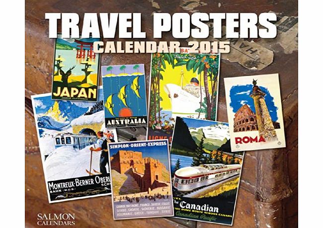 Salmon Travel Posters Large Wall Calendar 2015