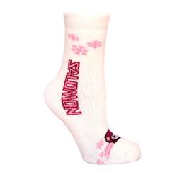 Girls Performa Snow Socks -White/Raspberry