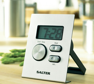 Salter 331 Stainless Steel Timer With Clock