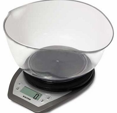 Salter Aquatronic Kitchen Scale and Bowl - Silver